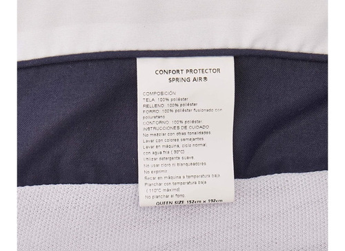 Colchoneta Confort Impermeable Blanco Matrimonial
