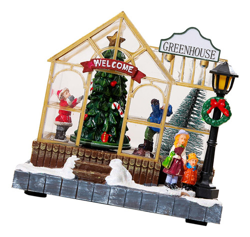 Adorno Navideño Iluminado Para Jardín En Miniatura,