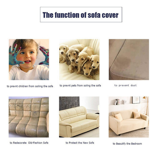Funda Elástica De Sofá Protector De Sillón 3 Plazas Lavable