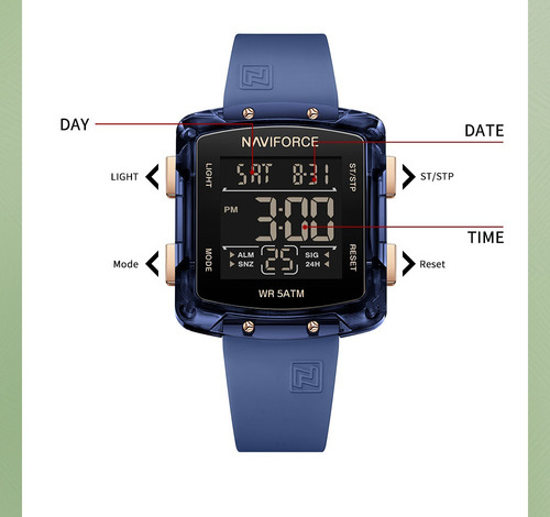 Relojes De Moda Naviforce Digitales Para Mujer, 30 M, Imperm