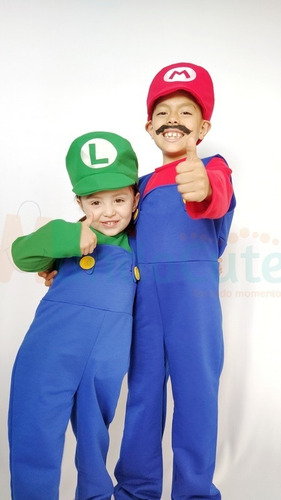 Imagen 2 de 3 de Disfraz Luigi Niño Disfraces Mario Bross Nintendo Videojuego