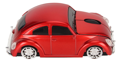 Ratón Inalámbrico Rojo Estilo Coche Deportivo Con Receptor