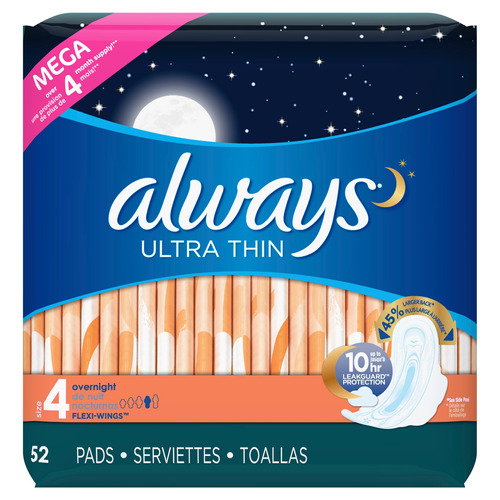 Pack De 52 Toallas Nocturnas Talla 4 Con Alas Ultra