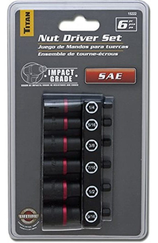 Titan Tools 15222 Sae Nut Driver Set 6 Piezas