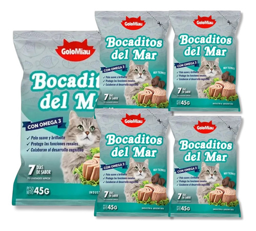 Golosinas Gatos Bocado Gatitos Golomiau Atun Promo X 10