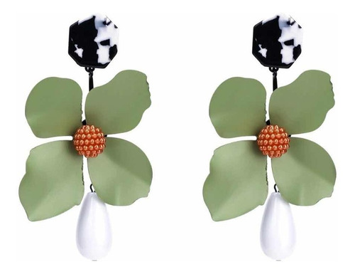 Maxiaretes Para Dama Flor De Metal. Accesorios Envio Gratis