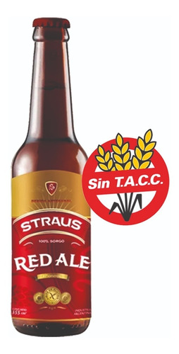 Cerveza Artesanal Sin Tacc Straus Caramel Red Ale X 330 Ml 