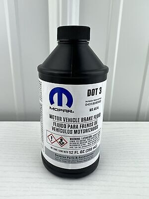 Chrysler Dodge Jeep Ram Mopar Dot 3 Brake Fluid 12 Fl Oz Eef