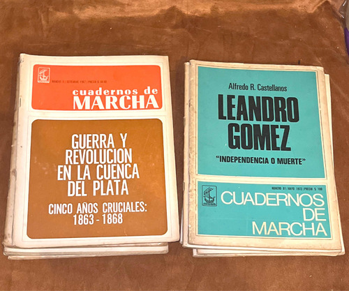Cuadernos De Marcha Década Del 60 Lote De 8 Revistas Uruguay