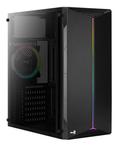 Gabinete para jugadores Aerocool Split Rgb de vidrio templado Mid Tower