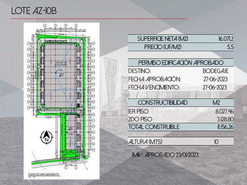 Venta Lote Industrial Az 10b Con Permisos Aprobados