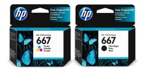 Comprar Cartuchos Hp 667 Negro + Hp 667 Color Combo Original Hp 2775
