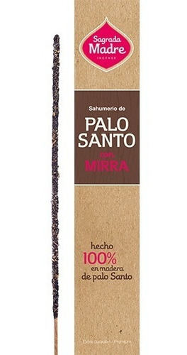 Varillas Sahumerio Palo Santo Con Mirra - Sagrada Madre