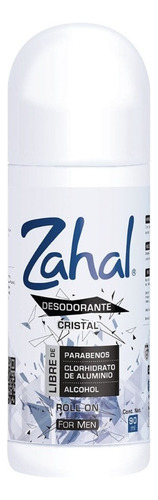 Zahal Desodorante Roll On Para Hombre 90 Ml Cristal Alumbre