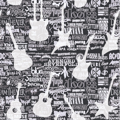 Papel Parede Adesivo Lavável Infantil Rock And Roll Teen 28