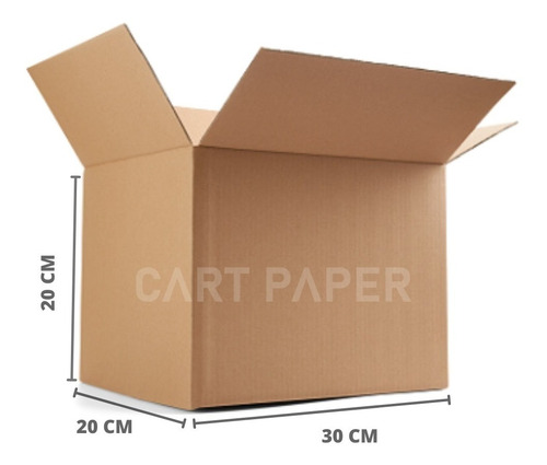 Imagen 1 de 4 de Cajas De Cartón 30x20x20 / Pack 25 Cajas / Cart Paper