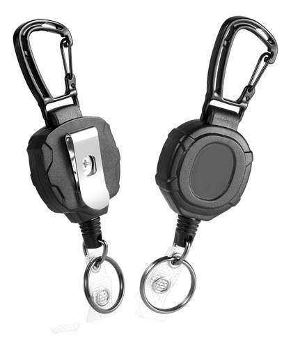 Timotech Set De 2 Llaveros Con Mosquetón De Acero De 32 In
