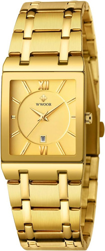 Wwoor Relojes Cuadrados Para Hombre Reloj Cuadrado De Acero