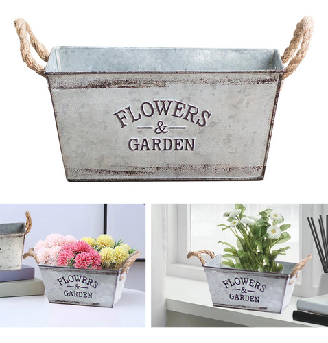 Plantas De Hierro Cubo De Flores Maceta Maceta Con Asa