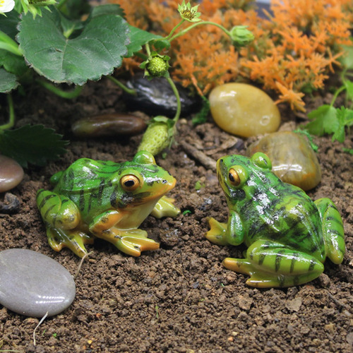 Estatua De Paisaje De Rana Sapo Sapos Anfibios Ranas