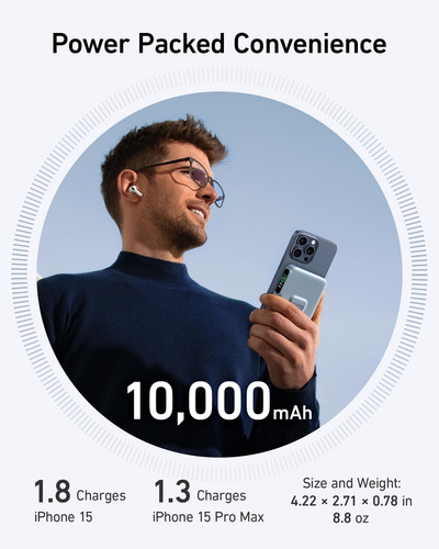 Batería Externa Anker Maggo De 10.000 Mah, 15 W, Certificaci