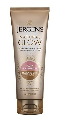 Jergens Natural Glow Sunless Tanning Lotion, Medio A Tan Ton