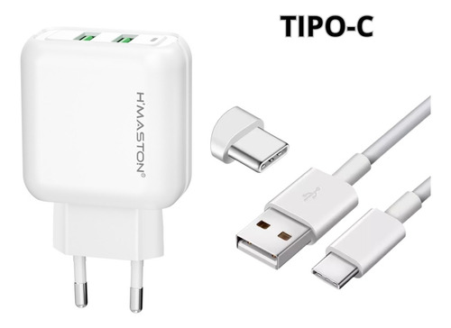 Carragador Turbo H'maston P/ Android Com Entrada Tipo-c