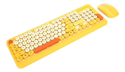 Imagen 2 de 10 de Juego De Teclado Y Ratón K68 Receptor Inalámbrico De Dibujos