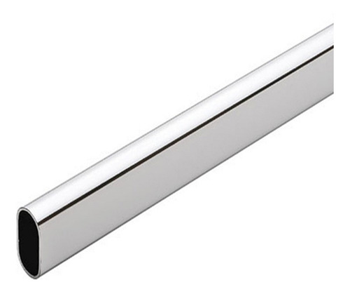 Caño Barral Oval Cromado Placard 1 Metro + Soportes