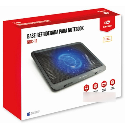 Base Ventilada Para Notebook Até 14pol. C3tech Nbc-11