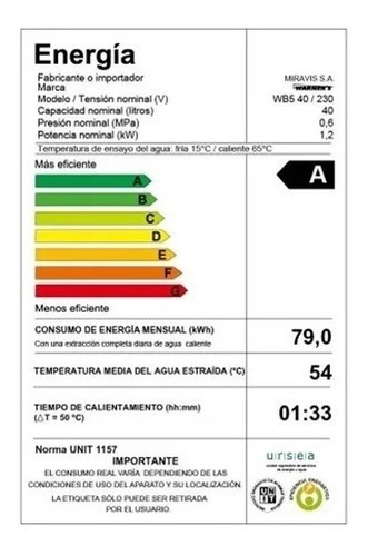 Calefon De Cobre 40lts Warners Plus Gtia 20 Años Yanett