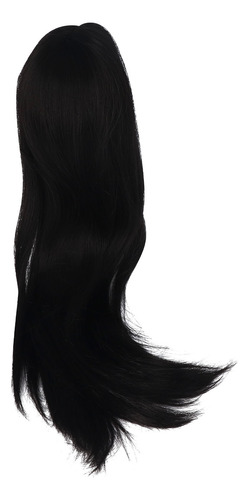 Peluca De Muñeca Negra Negra Con Una Articulación Central De