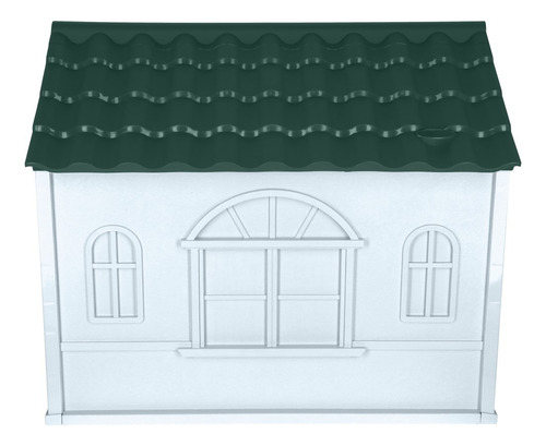 Casa Para Perro Mascoamigo Para Razas Medianas 75x65x63 Cm Color Verde Musgo