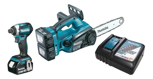 Combo Parafus Dtd154 + Motosserra Duc252 Dlx2177m 18v Makita 110V/220V