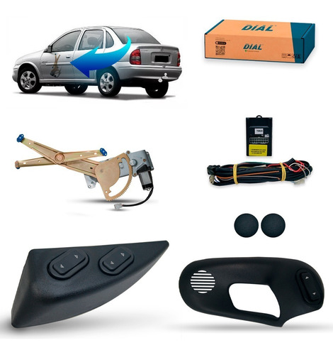 Kit Vidro Eletrico Corsa Classic 4p 2014 Diant Sensorizado