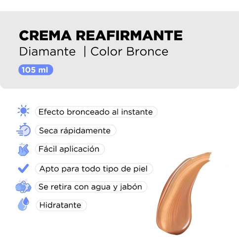 Imagen 2 de 7 de Diamante | Crema Reafirmante Color Bronce