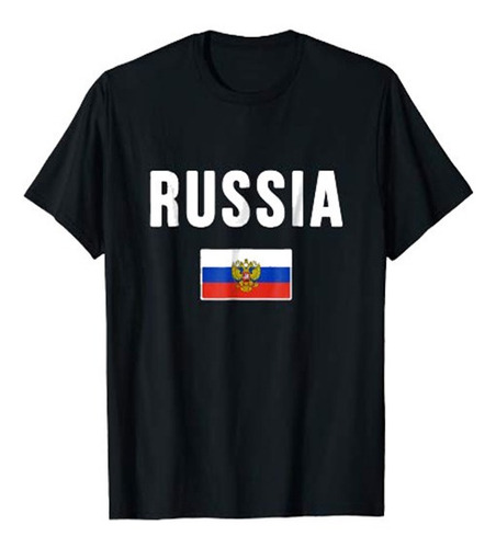 Playera Russia Bandera Logo Colores Unisex Kremlin Soviet