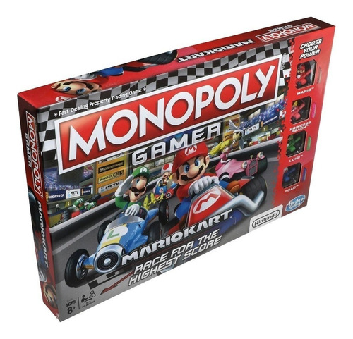 Imagen 1 de 3 de Monopoly Monopolio Gamer Mario Kart Juego De Mesa
