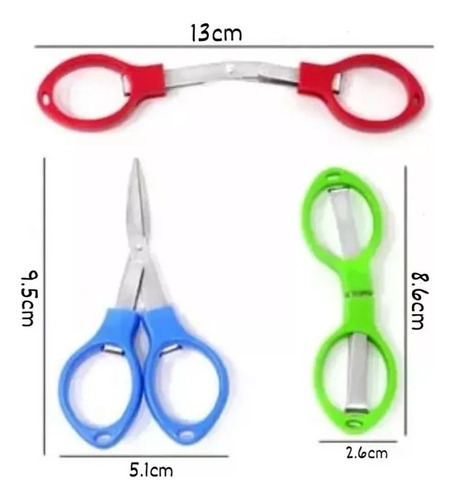 Kit 10 Tesoura Dobrável Portátil Bolso Retrátil Reforçada