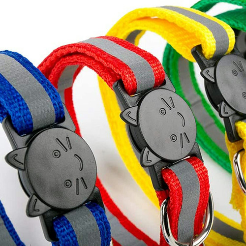 Collar Reflectante Ajustable Para Mascotas De 6 Piezas