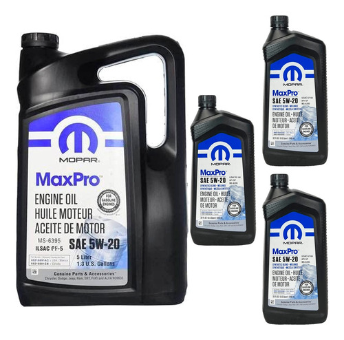 Combo Aceite Mopar 5w20 Por 7 Litros Original Jeep Ram