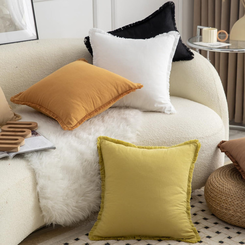 Mandioo Set De 2 Cubiertas De Almohada De Almohada De Algodó
