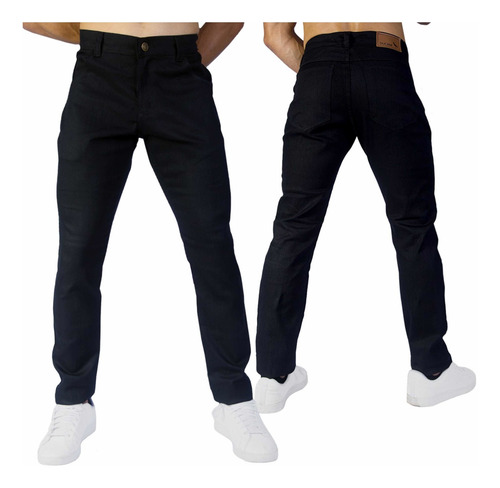 Imagem 4 de 8 de Kit 3 Calça Jeans Masculina Slim Original Elastano Lycra