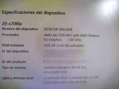 Hp All-in-one De Escritorio (Usado)