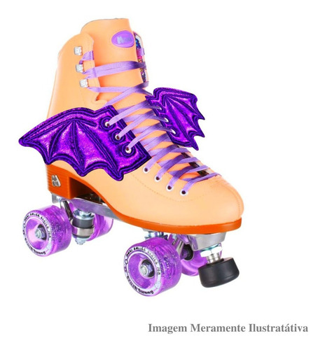 Asa De Morcego Acessório Para Tênis Patins Cadarço 2 Pares