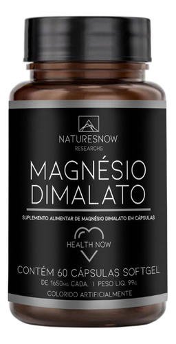 Magnesio Dimalato 60 Capsulas Natures Now Sem Sabor 60