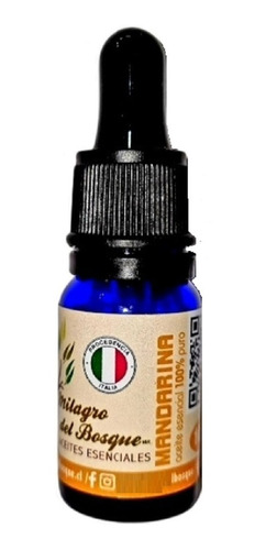 Aceite Esencial De Mandarina 10 Ml 100% Puro Y Natural