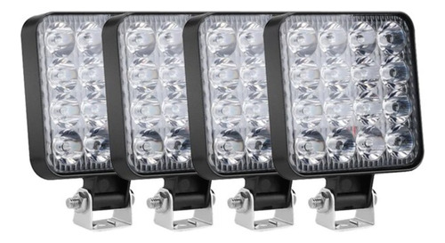 X4 Foco Neblinero Faenero Led 48w Maquinaria Camioneta