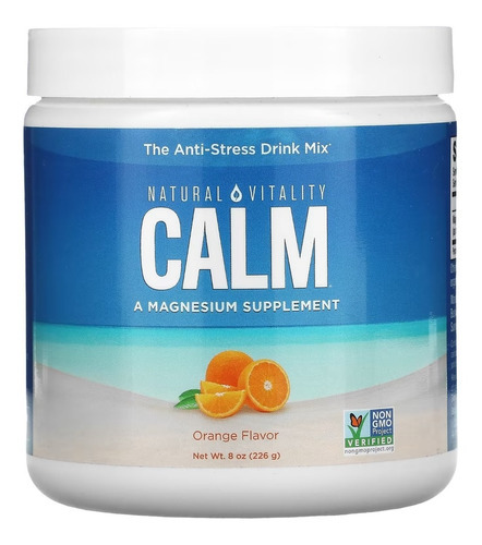 Natural Vitality Calm Magnesio Bebidas Antiestrés 226g Sabor Naranja