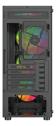 Gabinete Gamer Liketec Sigma Preto Com 4 Fans Led Rgb Usb 3